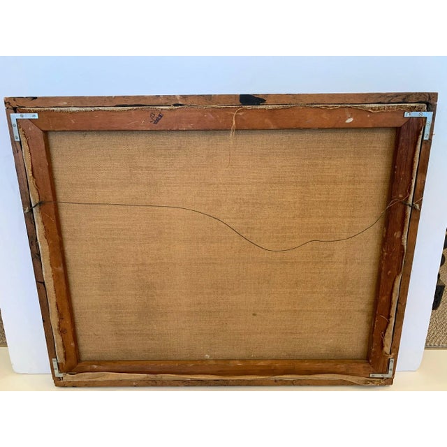 Wood 1960s Painting of Boy Playing a Flute For Sale - Image 7 of 9