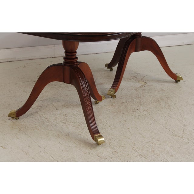 Banded Border Mahogany Dining Room Table For Sale - Image 9 of 18