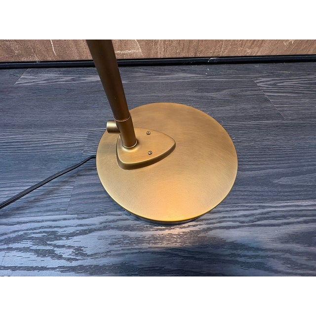 Mid-Century Modern Contemporary Model Rh 1930s Parisian Task Floor Lamp Antiqued Brass | Adjustable Height | Dimmable Led Task Lighting For Sale - Image 3 of 18