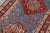 Rustic Super Kazak Light Blue/Red Wool Runner Rug- 2'5'' X 9'9'' For Sale - Image 4 of 10