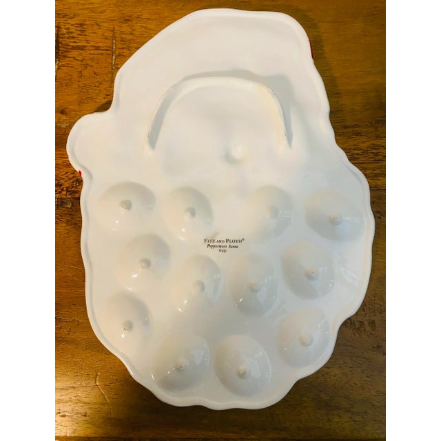 Fitz and Floyd Vintage Fitz and Floyd Porcelain Santa Platter For Sale - Image 4 of 8
