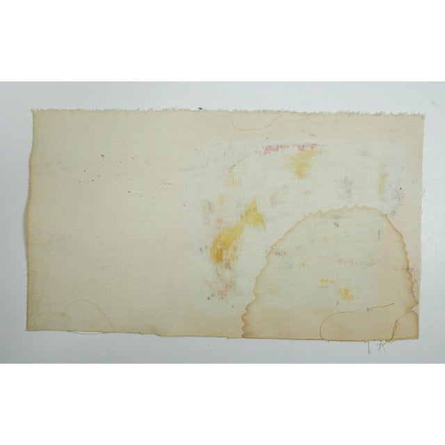 Mid 20th century distressed oil on canvas painting of a Mayan artifact. Unsigned. Unframed, image size 5" x 6.5", stains...