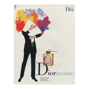 1970 French Dior Perfume Advertisement Print