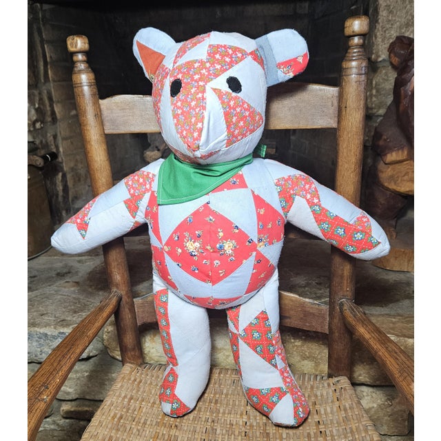 Late 20th Century Vintage Quilted Bear For Sale - Image 5 of 12