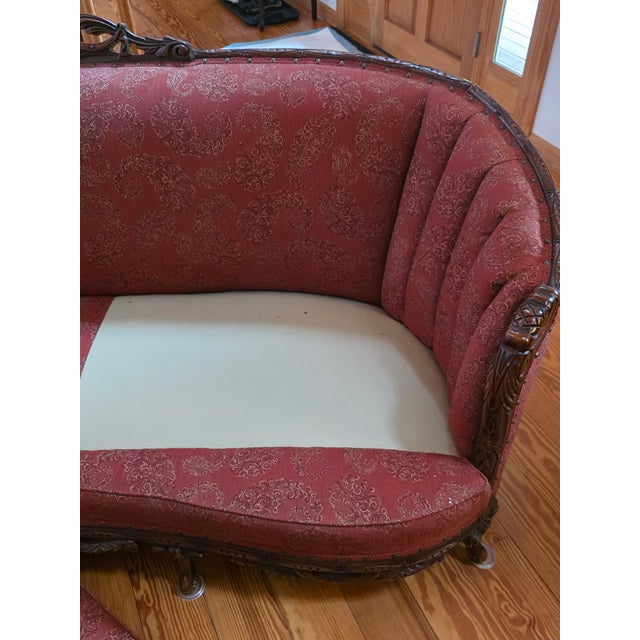 Circa 1920 Louis XV Antique Sofa For Sale - Image 4 of 12