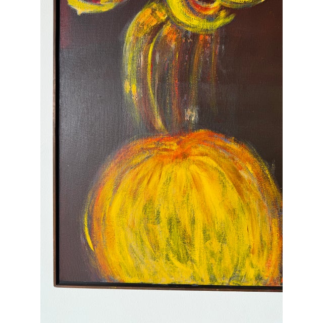 Wood 1970's Mid-Century Bob Logsdon Expressionist Abstract Acrylic Painting, Framed For Sale - Image 7 of 12