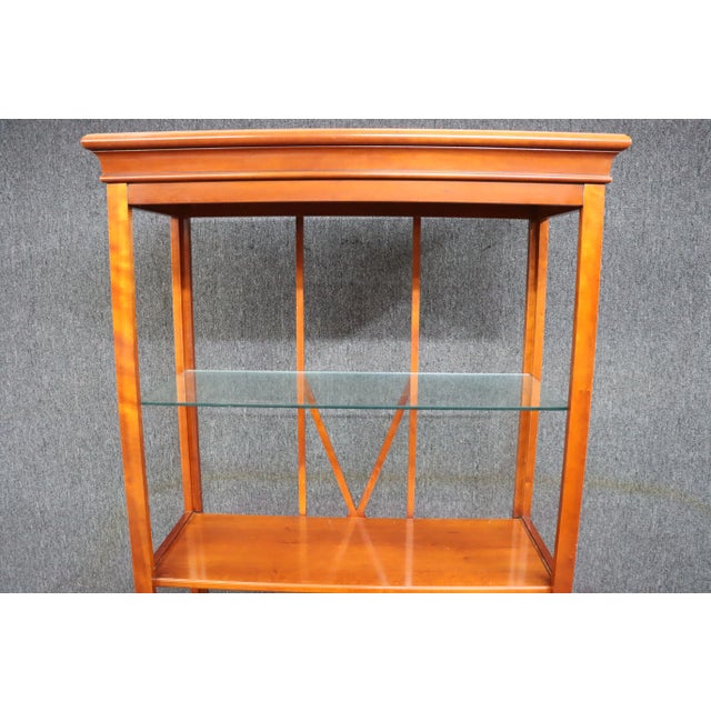 Early 21st Century Grange Cherry & Glass Display Shelf For Sale - Image 5 of 11