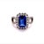 Metal Natural Tanzanite Diamond Ring 14k Gold 5.08 TCW 5.52g Certified For Sale - Image 7 of 11