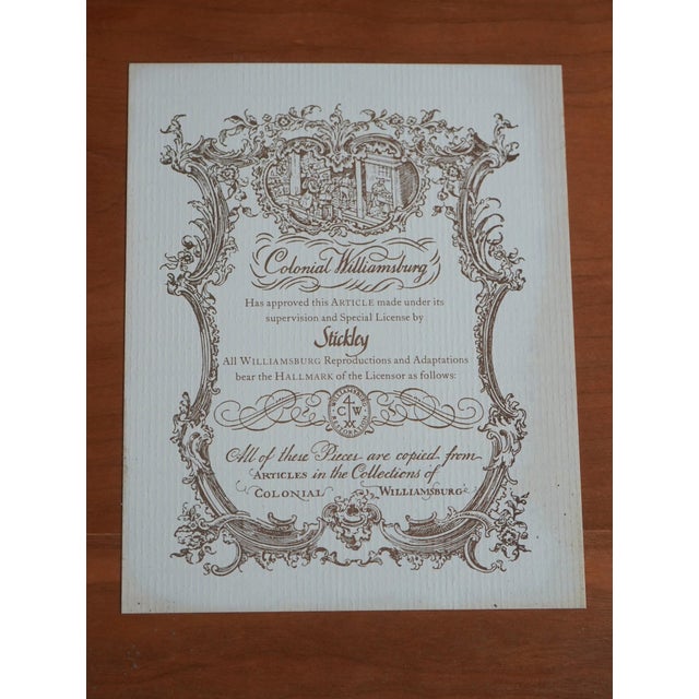 Stickley Colonial Williamsburg Mahogany Entertainment Unit Armoire For Sale - Image 17 of 18