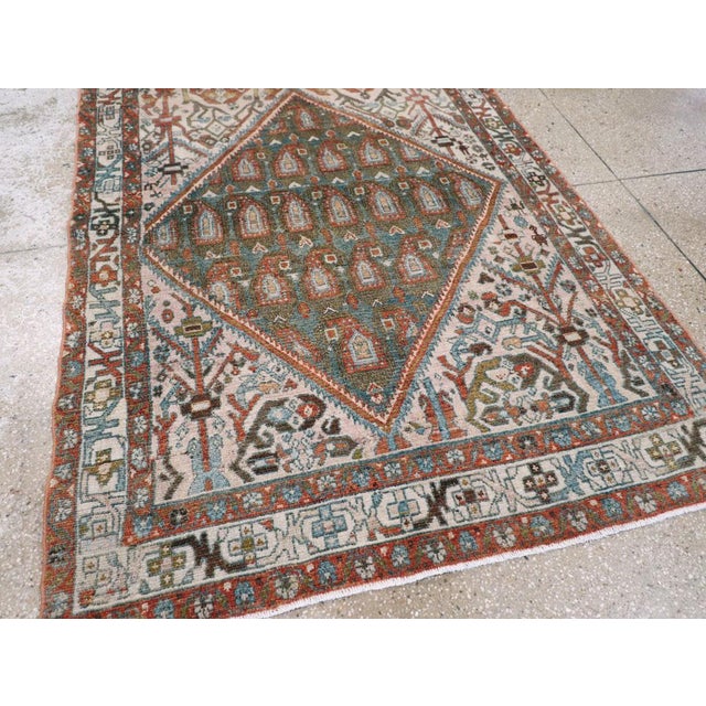 Mid 20th Century Galerie Shabab Collection Mid-20th Century Persian Malayer Accent Rug For Sale - Image 5 of 7