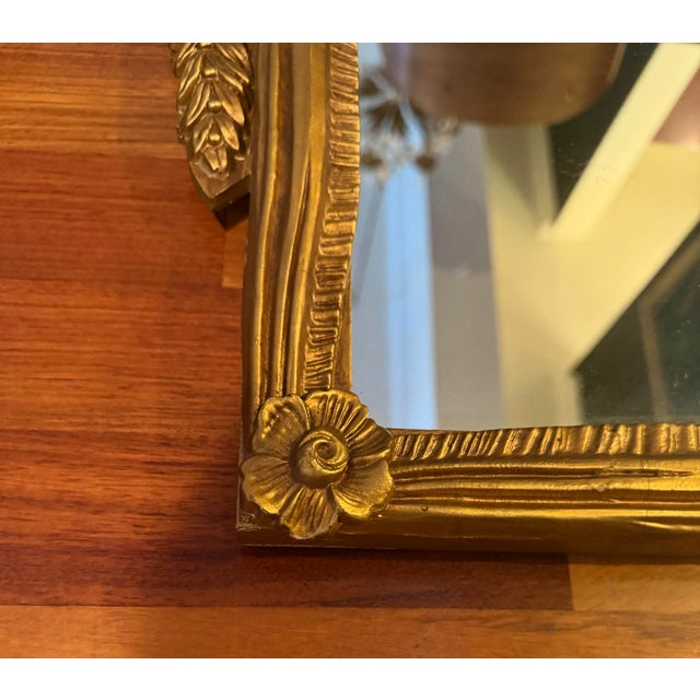Early 20th Century Louis XVI Style Giltwood Mirror With Urn Crest For Sale - Image 4 of 10