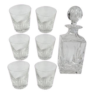 Saint Louis Crystal Whiskey Service, 1960s, Set of 7 For Sale