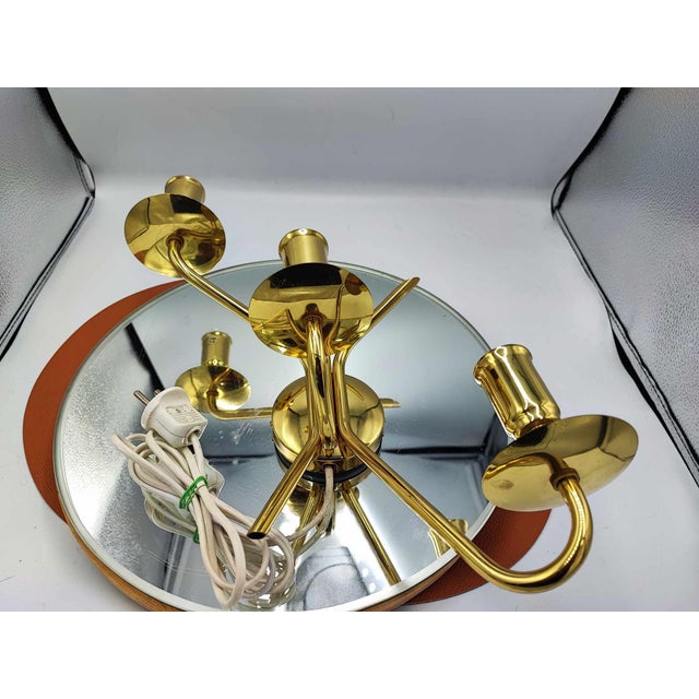 Vintage Brass Triple Wall Lamp, 1970s For Sale - Image 9 of 10