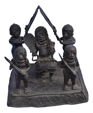 Nigerian Ife Artist, Royal Fresco, Large Bronze