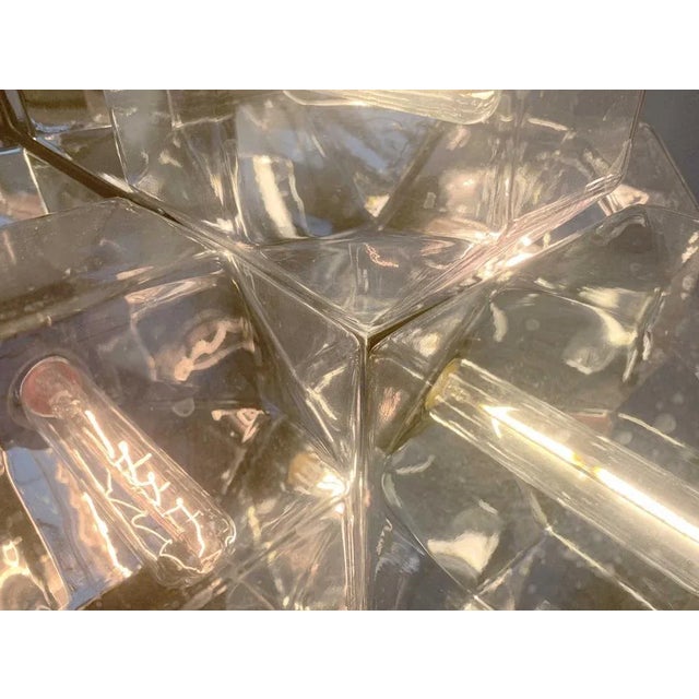 Vintage German Space Age Chrome & Glass Wall or Ceiling Lamp by Motoko Ishii for Staff For Sale - Image 6 of 18