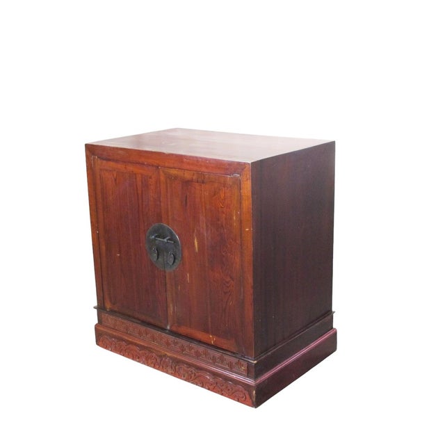 Chinese Ancient Chinese Elm Lacquered Cabinet For Sale - Image 3 of 13