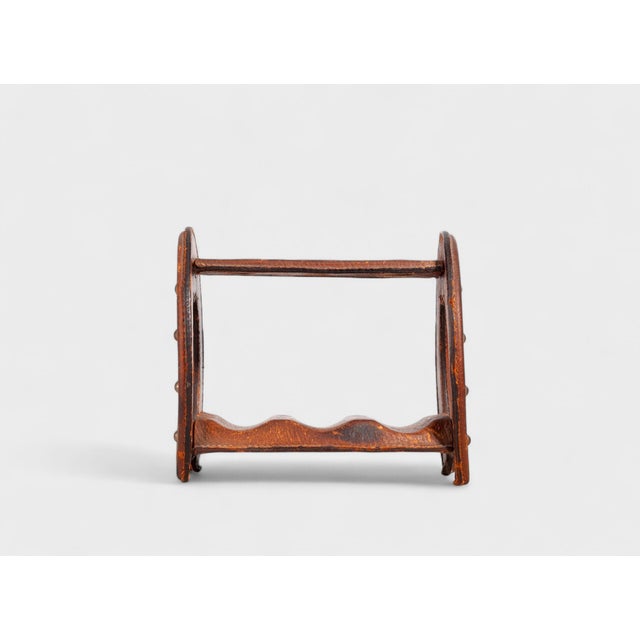 Mid 20th Century Mid-20th Century Modern French Leather Horseshoe-Shaped Cigar Holder by Hèrmes Paris For Sale - Image 5 of 8