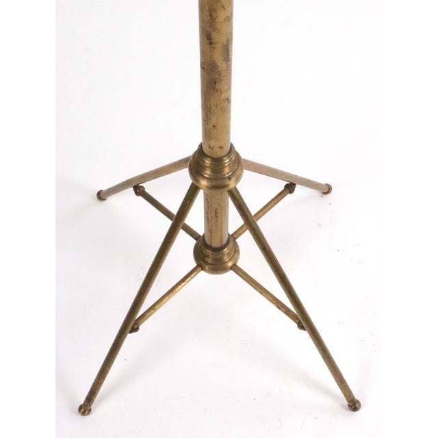 Vintage Mid Century Polished Brass Steel Coat Tree Rack For Sale In New York - Image 6 of 6
