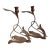 Circa 1980s Dolbi Cashier Brass Art Nouveau Leaf Candle Holders- A Pair For Sale