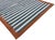 Not Yet Made - Made To Order Handmade Cotton Area Rug, Vegetable Dyed, Sky Blue, Gray and Terracotta Striped Dhurrie -8'x12' For Sale - Image 5 of 13