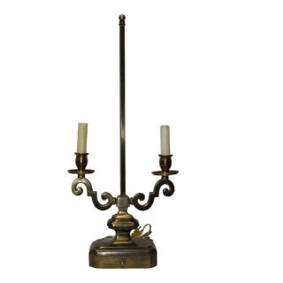 French Style Brass Candelabra Converted to Table Lamp For Sale