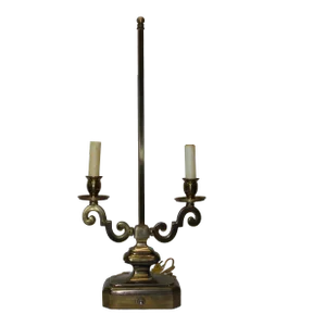 French Style Brass Candelabra Converted to Table Lamp