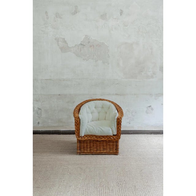 Rattan Armchairs attributed to Vivai del Sud, 1970s, Set of 2 For Sale - Image 6 of 8