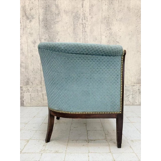 A simply beautiful Art Deco armchair in the tub chair style with the most stunning, simple wooden frame as is typical of...