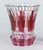 Red and Clear Cut Crystal Vase from Val Saint Lambert, 1920s For Sale - Image 3 of 4