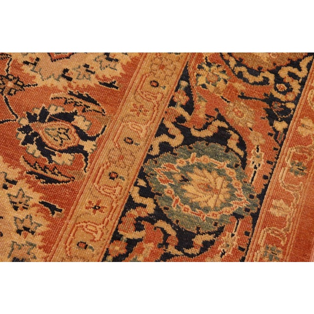 1980s 1980s Vintage Bohemian Gary Rust/Blue Wool Rug For Sale In New York - Image 6 of 10