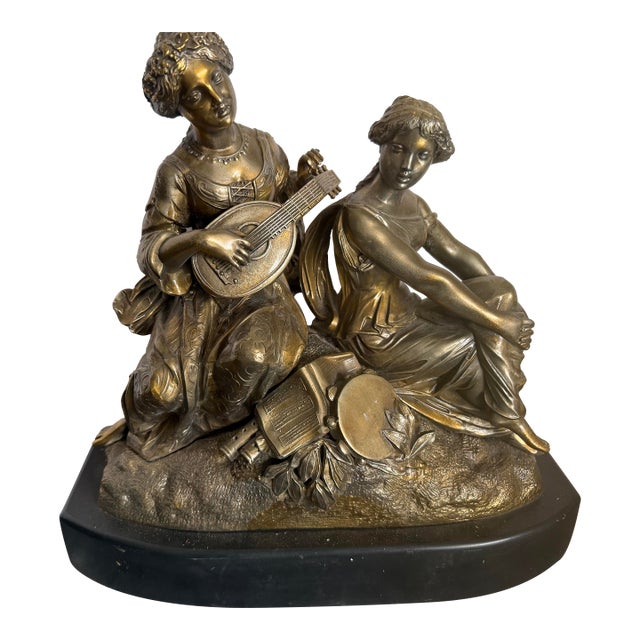 Adrien Étienne Gaudez French Gilt Bronze Allegorical Group of the Arts, “Hors Concours,” Circa 1880 For Sale