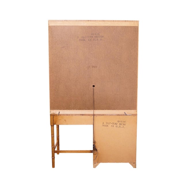 Dixie Furniture Campaigner Collection Walnut 46" Student Writing Desk W. Bookcase Hutch Top 767-532 / 767-543 For Sale - Image 12 of 15