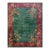1920s Green Floral Antique Chinese Art Deco Rug 8'9" X 11'3" Handknotted Wool Carpet For Sale