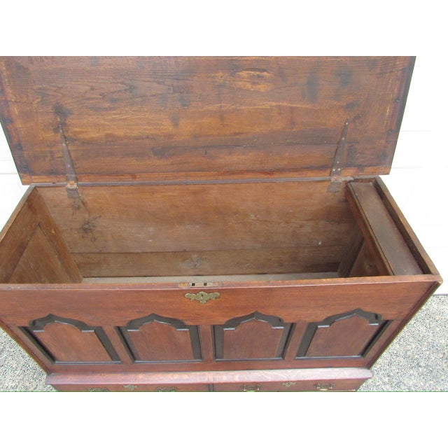 English Antique English Oak Mule Chest For Sale - Image 3 of 18