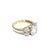 14k Yellow Gold 3 Oval Zircon Ring, Size 6 For Sale - Image 4 of 5