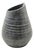 Vase with Organic Shape and Anthracite Textured Finish, Italy, 1970s For Sale