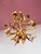 Italian Chandelier in Gilded Metal with Leaves and Flowers, 1970s For Sale - Image 3 of 8
