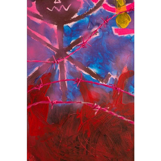 Textile Bomberbax, Impossible Love, 2021, Mixed Media on Canvas For Sale - Image 7 of 11