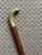 Mid 20th Century 20th Century Brass Snake Head Wood Cane/Walking Stick For Sale - Image 5 of 10