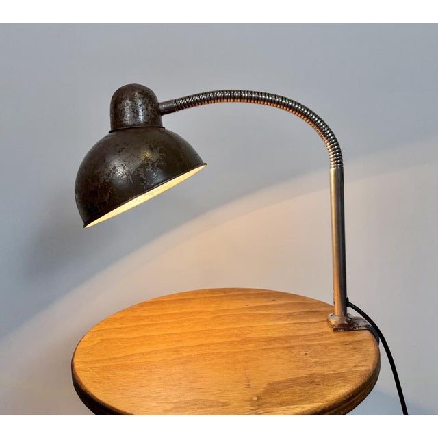 Industrial Workshop Gooseneck Table Lamp, 1960s For Sale - Image 18 of 18