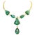 115 Ct Natural Carved Drop Emerald & 4 Ct Diamond Necklace 18 Kt Gold Necklace For Sale - Image 4 of 8