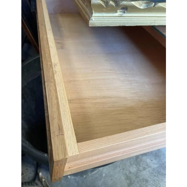 Five-Drawer Desk in Wood and Rattan, 1970s For Sale - Image 9 of 11