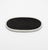 Metal Oval Tray in Black Shagreen With Polished Stainless Steel by Kifu Paris For Sale - Image 7 of 8