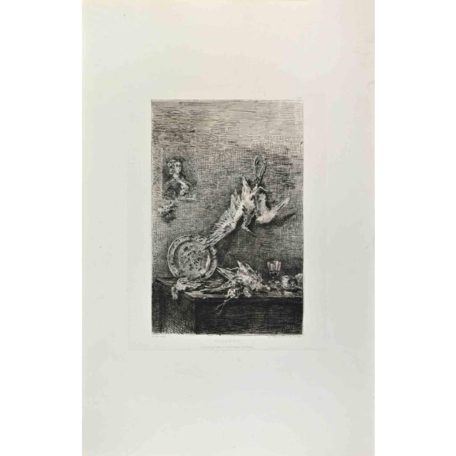 Zachée Prévost, Nature Morte, Etching, 1870s For Sale