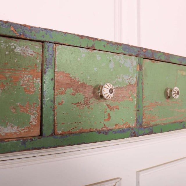 English Wall Hanging Bank of Drawers, 1890s For Sale - Image 6 of 9