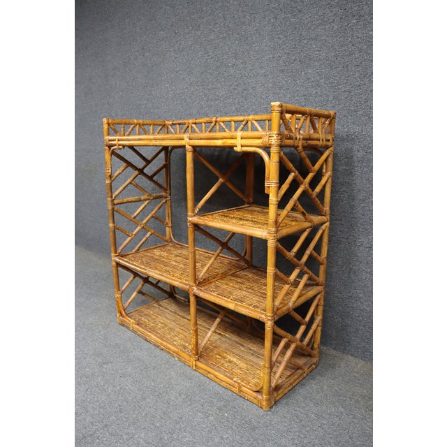 Mid-Century Modern Mid-Century Bamboo Fern Stand Étagère For Sale - Image 3 of 8