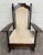 Vintage Jacobean Revival or Tudor Style Barley Twist Oak Armchair and Rocker Set For Sale - Image 11 of 17