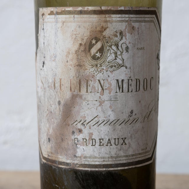 Early 20th Century 3 Antique Bottles St. Julien Medoc, Chateau Larose, Hennessy - Savannah History For Sale - Image 5 of 7