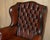 Chesterfield Wingback Chairs and Ottomans in Brown Leather, Set of 4 For Sale - Image 5 of 18