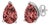 14K White Gold 1/2 Cttw Lab Grown Pink Pear Diamond 3 Prong Set Martini Solitaire Stud Earrings (Pink Color, VS2-SI1 Clarity) For Sale